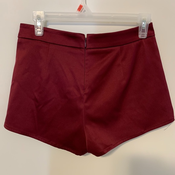 Maroon Silk Skort - Express - Size Small (2) - Picture 2 of 2